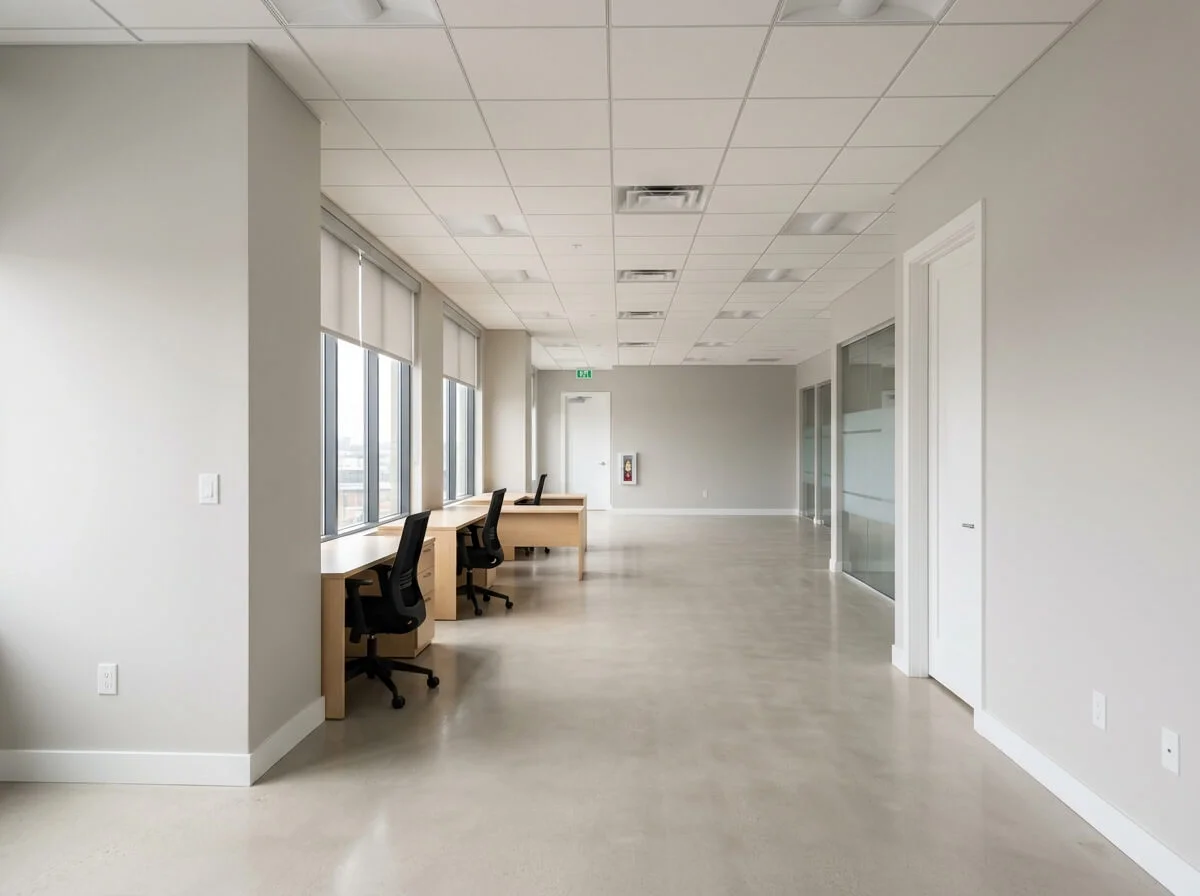 Completed office painting project in Bolton
